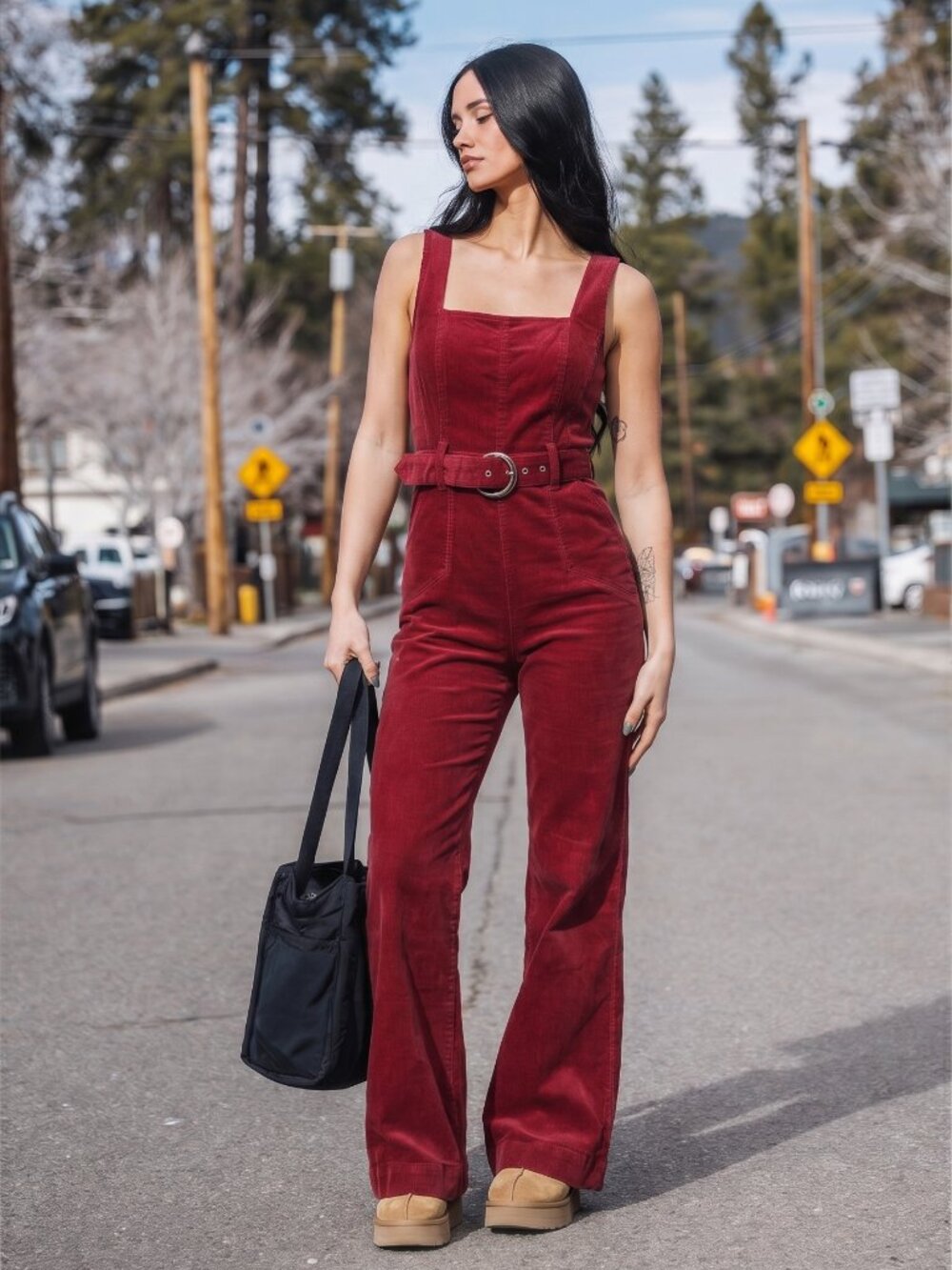 Party starter Red velvet jumpsuit Free people Holly Berry New 2 4 S OVERALLS HOT